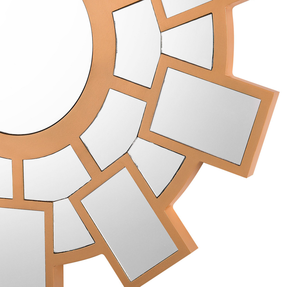 Specchio da parete dorato ø 80 cm Forma di Sole Soggiorno