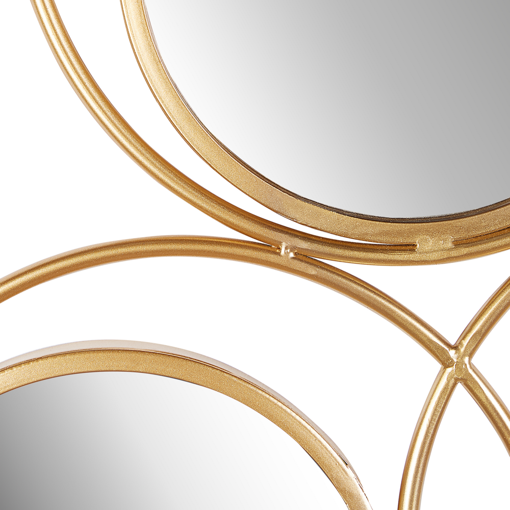 Specchio da parete moderno in metallo dorato 4 pezzi 50 x 80 cm pezzo decorativo o