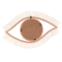 Specchio Decorativo in Legno Chiaro 48 x 79 cm in stile boho rustico fatto a mano