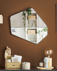 Cornice Multifoto Rame Vetro Plastica 52 x 52 cm Specchiata per 4 Foto 15x10 cm Collage Apertura