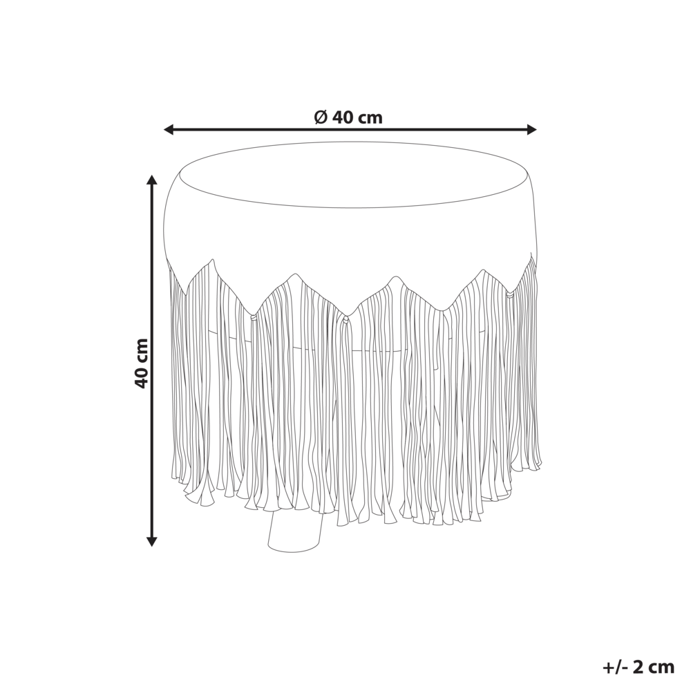 Sgabello cotone macramè beige fatto a mano boho camera da letto soggiorno cameretta