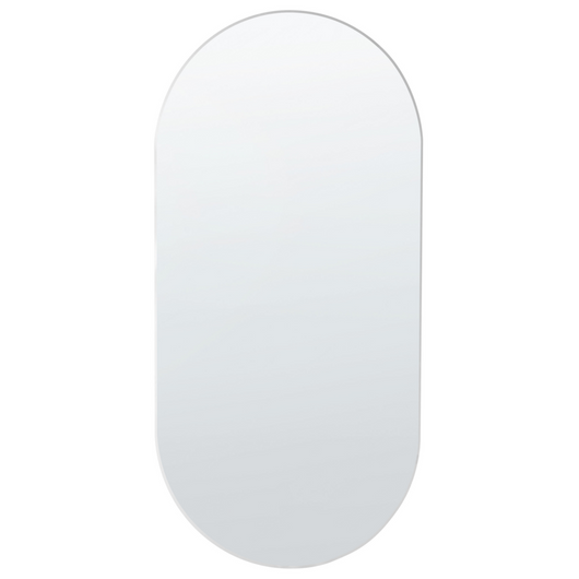 Specchio da parete ovale senza cornice argento 40 x 80 cm bagno soggiorno camera da letto