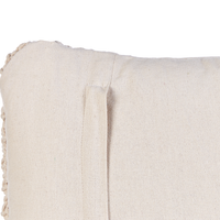 Set di 2 cuscini in cotone e macramè con motivo intrecciato e frange beige 45 x 45 cm stile boho elegante