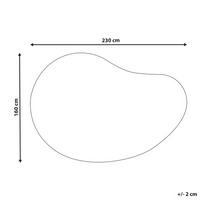 Tappeto in viscosa organico a forma di fagiolo verde scuro 160 x 230 cm soggiorno camera da letto