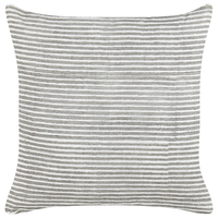Set di 2 cuscini in lino e cotone con motivo a righe grigio e bianco 50 x 50 cm accessori salotto