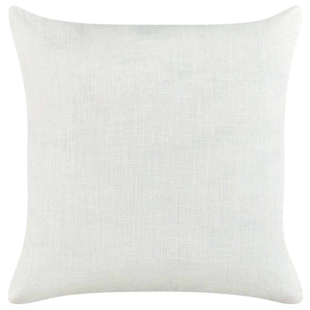 Set di 2 cuscini in lino e cotone con motivo a righe Bianco e beige 50 x 50 cm accessori salotto