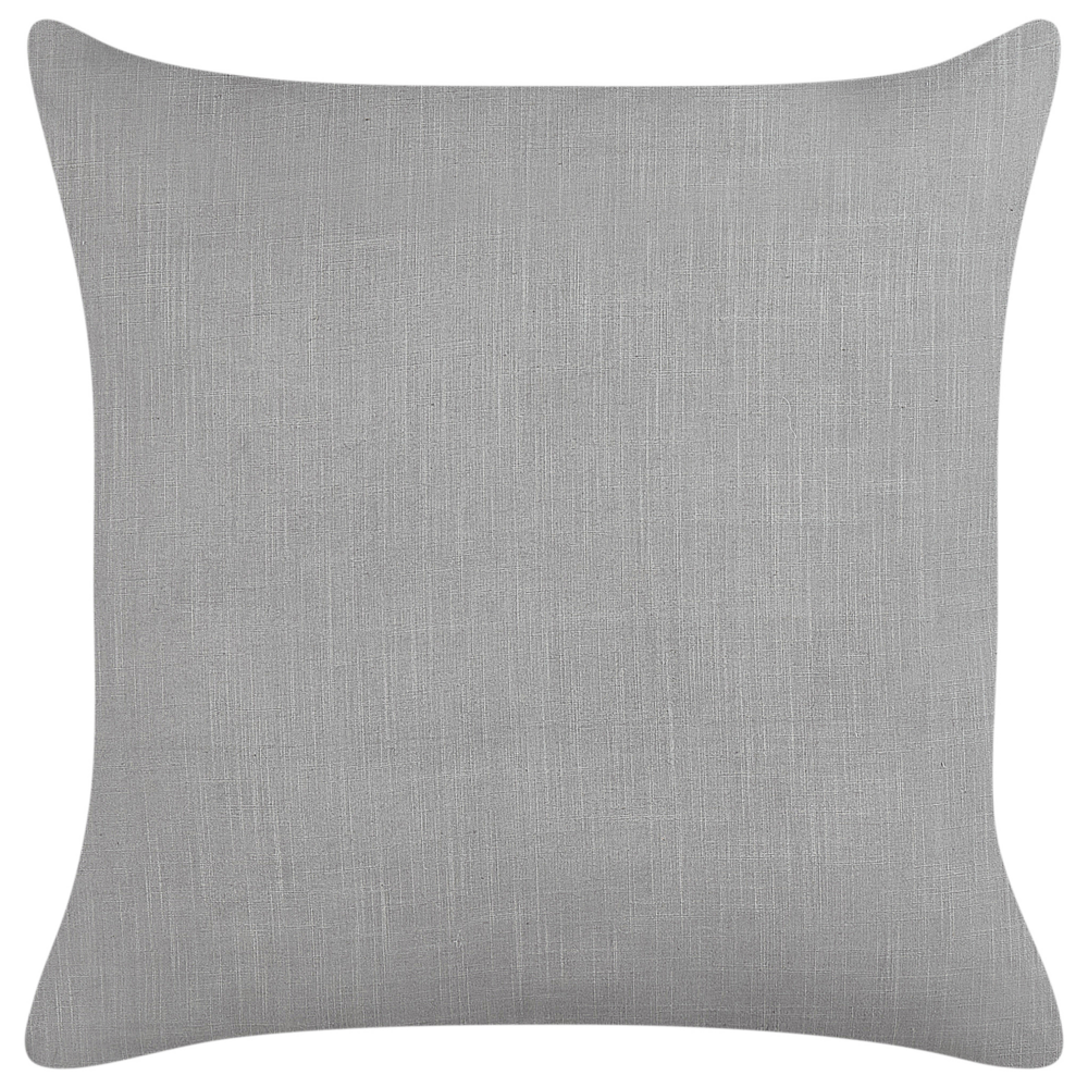 Set di 2 cuscini in lino e cotone con motivo a righe grigio e bianco 50 x 50 cm accessori salotto