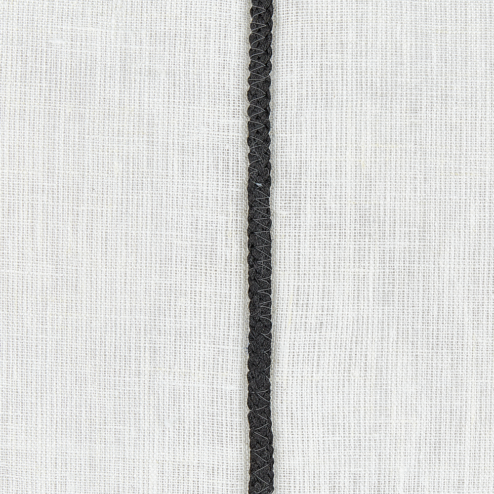 Set di 2 cuscini in lino e cotone con motivo a righe Bianco e nero 50 x 50 cm accessori salotto