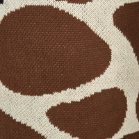 Set di 2 cestini portaoggetti per bambini in cotone beige e marrone Giraffa con maniglie per giocattoli