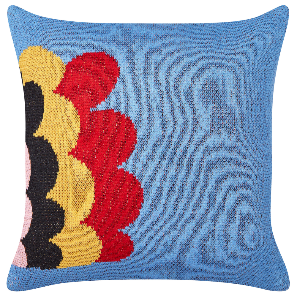 Set di 2 cuscini decorativi per bambini in cotone blu 45 x 45 cm con motivo a riccio Accessorio per la camera da letto dei bambini