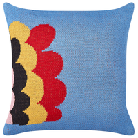 Set di 2 cuscini decorativi per bambini in cotone blu 45 x 45 cm con motivo a riccio Accessorio per la camera da letto dei bambini