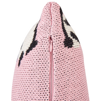 Set di 2 cuscini decorativi per bambini con motivo a panda in cotone rosa 45 x 45 cm accessori per la cameretta