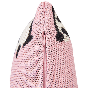 Set di 2 cuscini decorativi per bambini con motivo a panda in cotone rosa 45 x 45 cm accessori per la cameretta