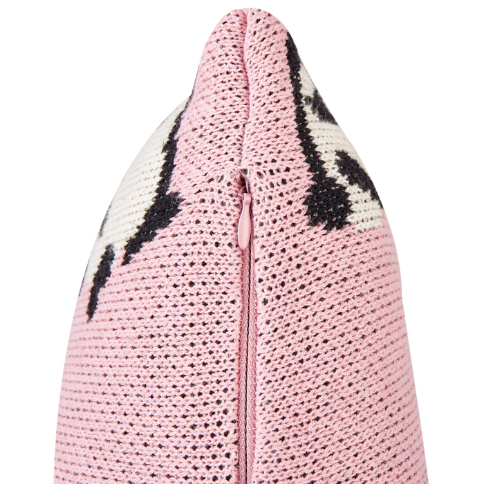 Set di 2 cuscini decorativi per bambini con motivo a panda in cotone rosa 45 x 45 cm accessori per la cameretta