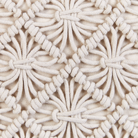 Set di 2 cuscini in cotone lavorato a maglia beige chiaro 45 x 45 cm Corda Boho Retro Decor Accessori