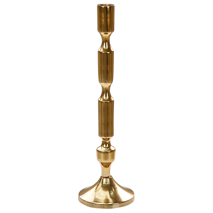 Set di 2 candelieri in metallo dorato lucido metallico Glamour Taper Portacandele