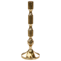 Set di 2 candelieri in metallo dorato lucido metallico Glamour Taper Portacandele