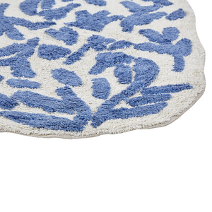 Tappeto da bagno blu in cotone 60 x 90 cm Forma irregolare Motivo decorativo Tappeto da bagno Accessori da bagno Design moderno