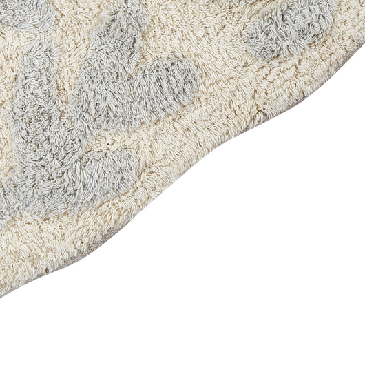 Tappeto da bagno grigio in cotone 60 x 90 cm Forma irregolare Motivo decorativo Tappeto da bagno Accessori da bagno Design moderno