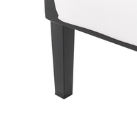 Divano da giardino a 2 posti in metallo e alluminio con spessi cuscini idrorepellenti bianco sporco esterno patio stile moderno