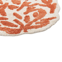 Tappeto da bagno arancione in cotone 60 x 90 cm Forma irregolare Motivo decorativo Tappeto da bagno Accessori da bagno Design moderno