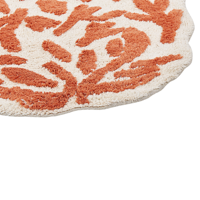 Tappeto da bagno arancione in cotone 60 x 90 cm Forma irregolare Motivo decorativo Tappeto da bagno Accessori da bagno Design moderno