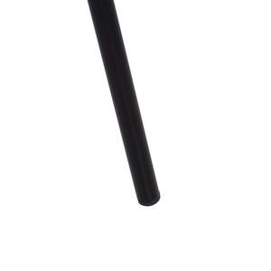 Set di 2 sedie da pranzo Seduta in plastica nera Design senza braccioli Gambe moderne in metallo