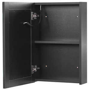 Armadietto a Muro da Bagno Nero a Specchio 40 x 60 cm stile moderno con luci LED illuminazione bagno