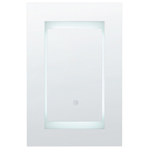 Armadietto a Muro da Bagno Nero a Specchio 40 x 60 cm stile moderno con luci LED illuminazione bagno