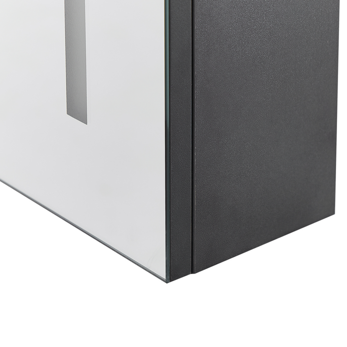 Armadietto da bagno con 2 Ante e specchio con luci LED 60 x 60 cm Armadio pensile stile moderno classico