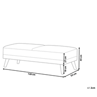 Poggiapiedi imbottito rettangolare in tessuto verde ottomana moderno minimalista