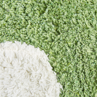 Set di 2 cuscini decorativi per bambini in cotone verde a forma di fiore, decorativi a tema floreale.