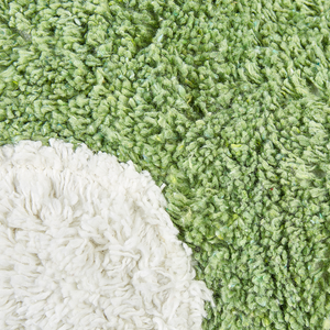 Set di 2 cuscini decorativi per bambini in cotone verde a forma di fiore, decorativi a tema floreale.