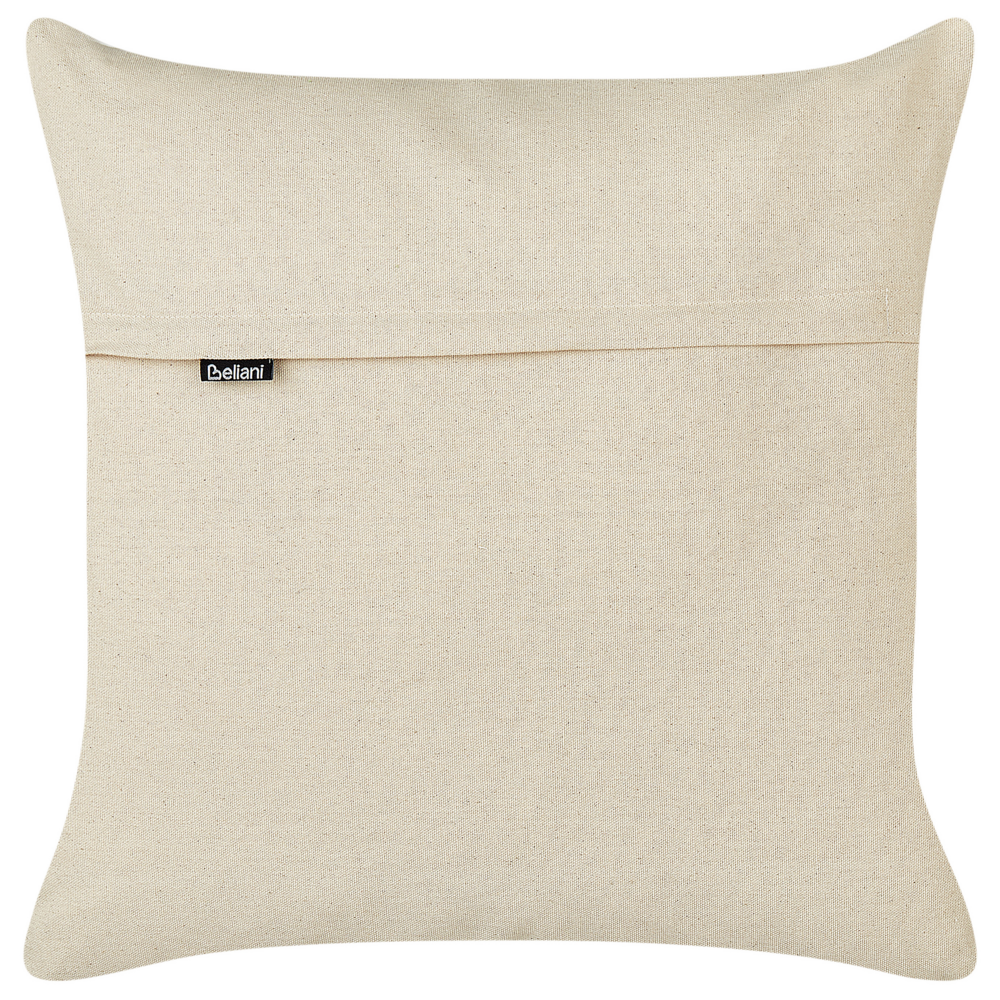 Set di 2 cuscini in cotone beige e verde  fatti a mano con stampa floreale 45 x 45 cm motivo con fiori elegante