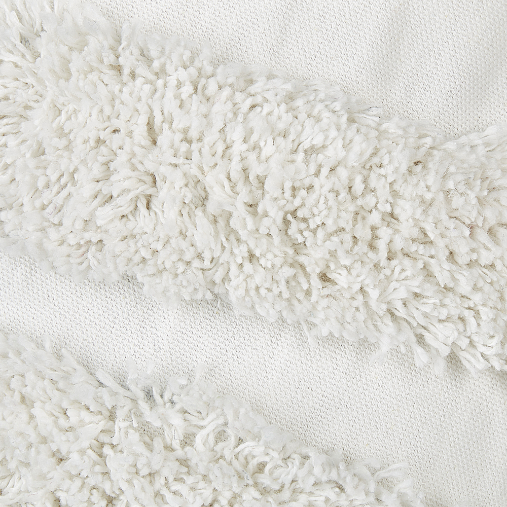 Set di 2 cuscini per bambini in cotone bianco a forma di croissant con motivo uniforme 40 x 25 cm cameretta camera da letto