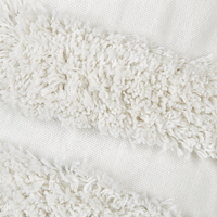 Set di 2 cuscini per bambini in cotone bianco a forma di croissant con motivo uniforme 40 x 25 cm cameretta camera da letto