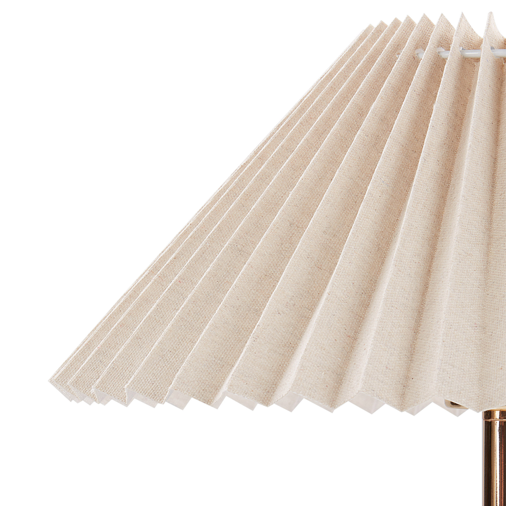 Lampada da comodino con paralume in lino beige Base in metallo e cemento 68 cm Stile moderno Soggiorno Camera da letto