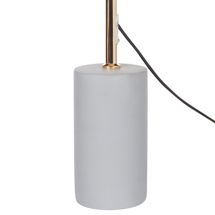 Lampada da comodino con paralume in lino beige Base in metallo e cemento 68 cm Stile moderno Soggiorno Camera da letto