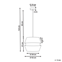 Lampada a sospensione Tessuto di carta blu 182 cm con frange e illuminazione a sospensione Retro Vintage