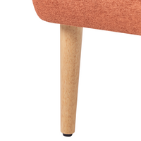 Poltrona Arancione Poliestere Struttura in legno con intreccio in rattan Gambe in legno Tappi delle gambe in plastica con cuscino Stile tradizionale Soggiorno Camera da letto