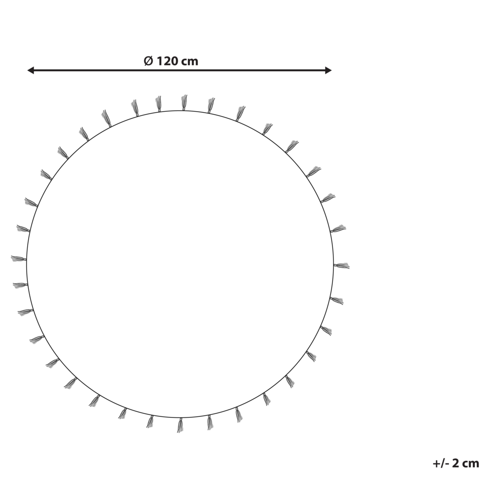 Tappeto per bambini in iuta multicolore ø 120 cm rotondo cameretta camera da letto