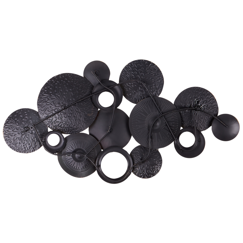 Scultura geometrica da parete in metallo dorato e marrone Arte murale astratta e glam moderna Accessorio