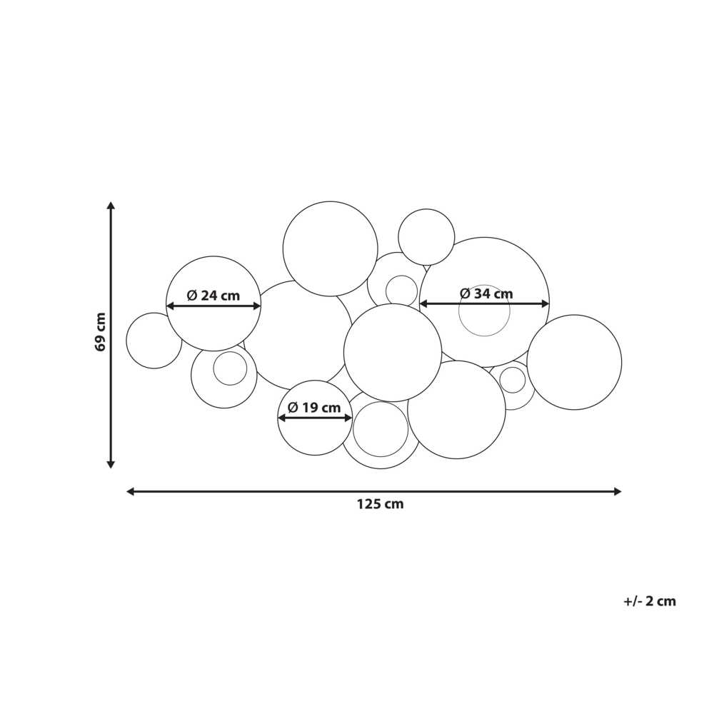 Scultura geometrica da parete in metallo dorato e marrone Arte murale astratta e glam moderna Accessorio