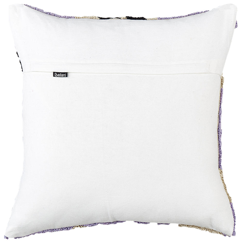 Set di 2 cuscini in cotone viola 45 x 45 cm decorativi con motivo floreale