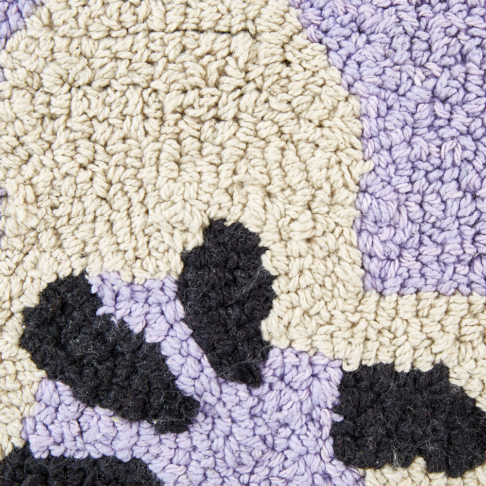 Set di 2 cuscini in cotone viola 45 x 45 cm decorativi con motivo floreale