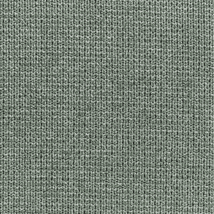 Pouf quadrato con cuscino in tessuto di ciniglia verde chiaro con gambe nere stile moderno retrò