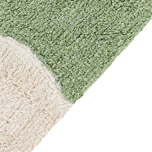 Tappeto verde in cotone 140 x 200 cm con motivi floreali decorativi in stile bohémien Soggiorno Bambini Camera dei bambini