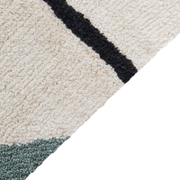 Tappeto per cameretta con motivo astratto e nappe multicolore 140 x 200 cm camera per bambini nursery soggiorno