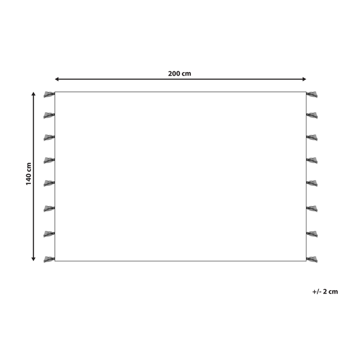 Tappeto per cameretta con motivo astratto e nappe multicolore 140 x 200 cm camera per bambini nursery soggiorno