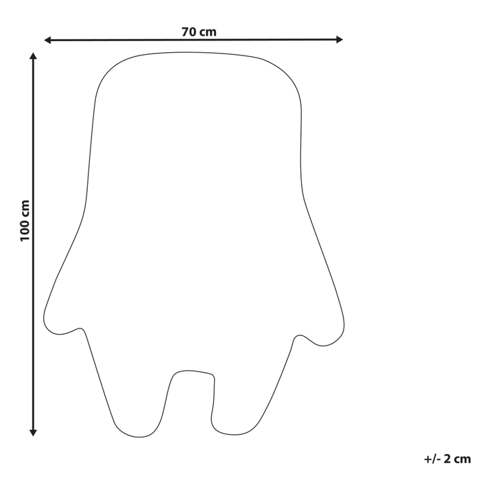 Tappeto per bambini in cotone beige a forma di mostro tessuto a mano 70 x 100 cm cameretta nursery